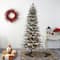 8ft. Pre-Lit Flocked North Carolina Fir Artificial Christmas Tree with Warm White LED Lights